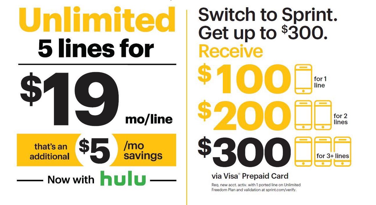 Where do you work? Receive $100 per line when you switch to Sprint! Stop in to see if you qualify today!