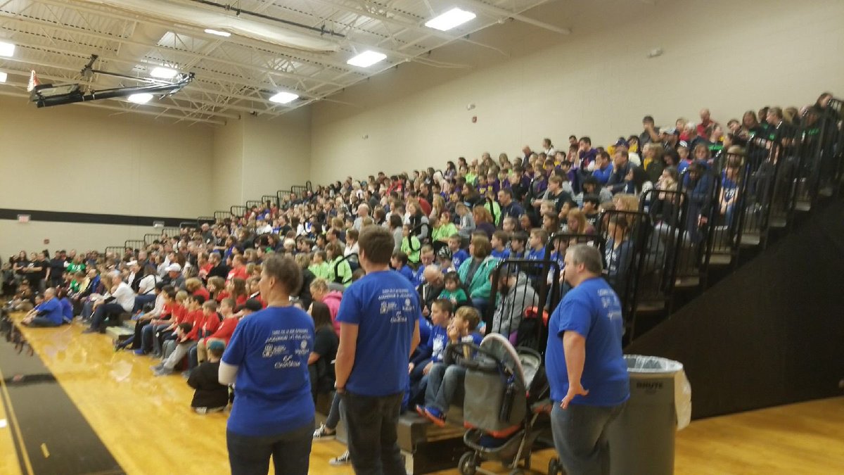 NWMSRobotics's tweet photo. Driver’s Meeting (Elementary) @NobWestMS @VEXRobotics (Yes, we are running a middle school AND elementary school competition). https://t.co/87kE8Yo8po