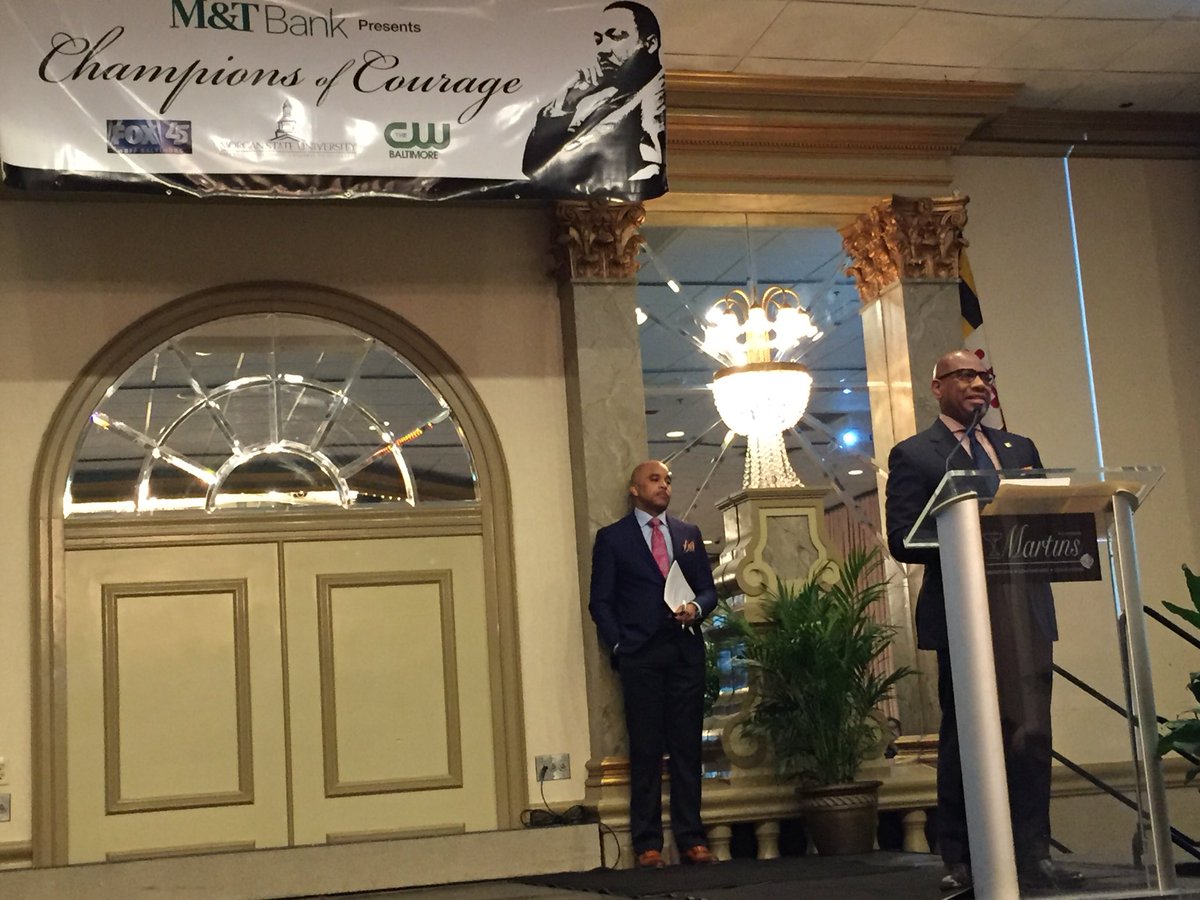 BMorePRGuy's tweet photo. Morgan State is a proud sponsor of the 31st Annual @FOXBaltimore “Champions of Courage.” At this morning’s awards breakfast Dr. David Wilson provided the welcome. #BlackHistoryMonth #MorganIsBlackHistory https://t.co/z57oiEk0Bm