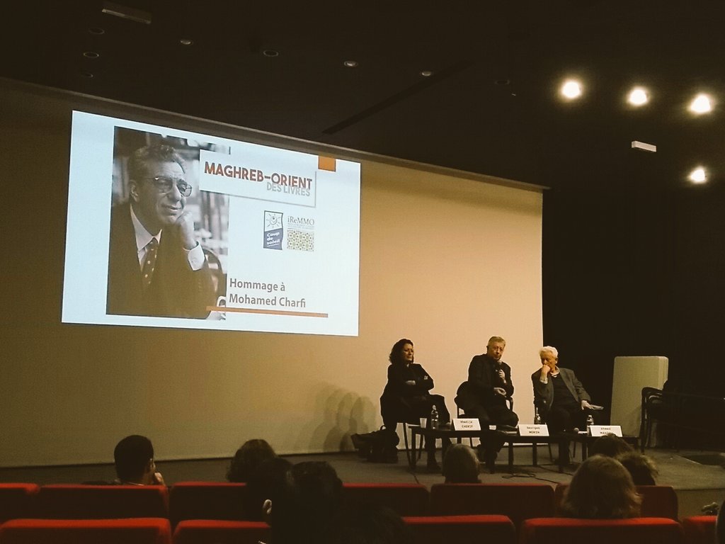 Table ronde Hommage à Mohamed Charfi (le Jules Ferry du Maghreb) au Maghreb Orient des livres modérée par Georges Morin pdt de <a href="/CoupdesoleilFR/">COUP DE SOLEIL</a> 
#MODEL2018