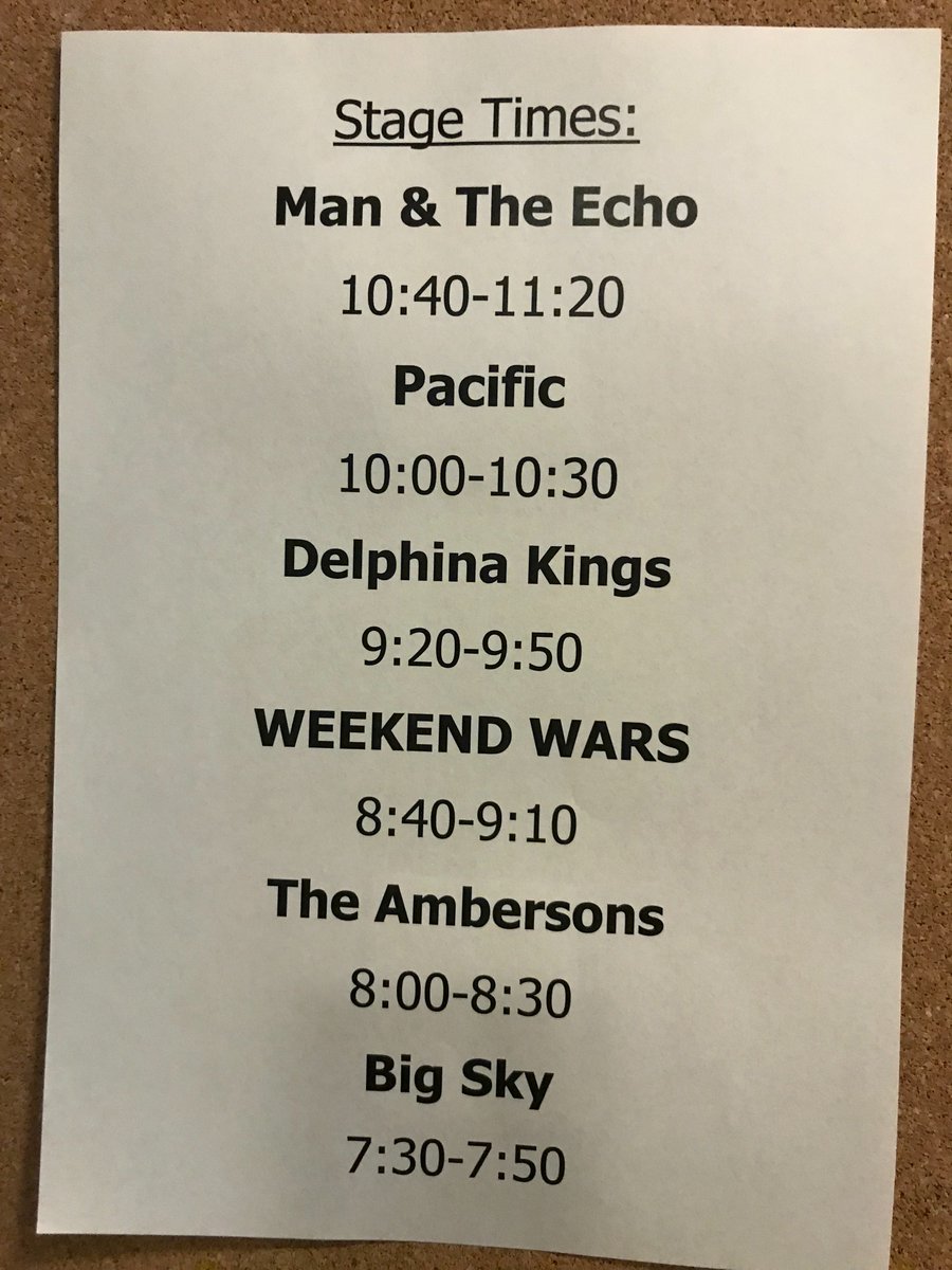 Sound checks well underway for <a href="/pacificofficial/">P A C I F I C</a> who play <a href="/PyramidParrHall/">Pyramid & Parr Hall</a> tonight for @IVW_UK See stage times below >> Tickets available on the door