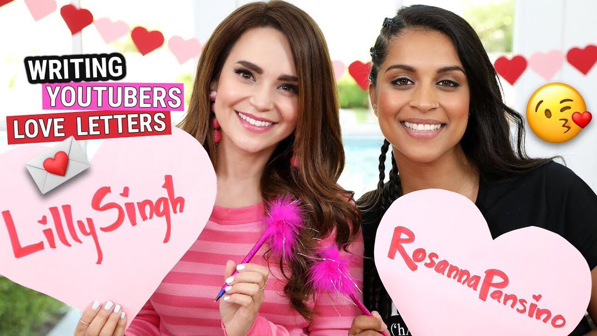 RosannaPansino's tweet image. New video is up! Watch @IISuperwomanII and I write YouTubers Love Letters! Get ready for the most adorable Valentine's Day video ever! #GirlLove 💌💕youtu.be/hm1CwA2Sxec
