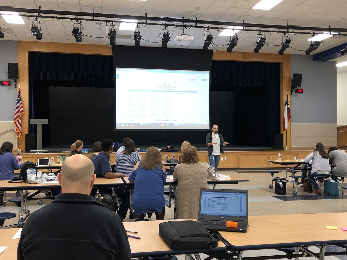 EdCampRRock's tweet photo. Here we go; it’s time for Session 1! Check out the schedule: https://t.co/M1uGuOdoCD #EdCampRRock @rrisdpd #rrisdtech #LibrariesRRock @LibrariesRRock @MattEduTech https://t.co/30AXu3FDot