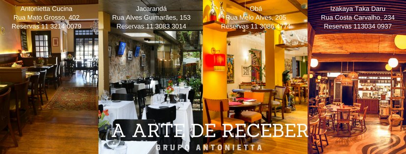 raizbar's tweet photo. Você conhece as casas do Grupo Antonietta? Antonietta Cucina na Rua Mato Grosso, 402, o Armazém Jacarandá na Rua Alves Guimarães, 153, o Izakaya Taka Daru na Rua Costa Carvalho, 234, o Jacarandá e o Raiz Bar na Rua Alves Guimarães, 153, o Obá Restaurante na Rua Melo Alves, 205. https://t.co/HffXCJpNu6