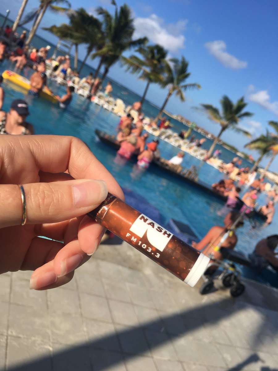 melly0729's tweet photo. @NASHFM1033 goes with me everywhere. #montegobay #jamaica #nochappedlipshere #lovemycountry #nash https://t.co/o70PyUSU2w