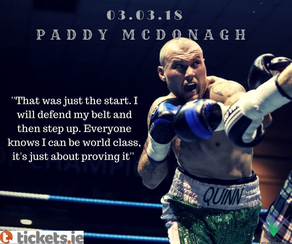 IRELASTMANSTAND's tweet photo. ANNOUNCEMENT

Current Irish champion, Paddy McDonagh will fight on the under card of Last Man Standing on March 3rd at The National Stadium, Dublin.

McDonagh (12-2), reclaimed his light-heavyweight title back in June when he defeated Stevie Collins Jr, in an incredible bout. https://t.co/W1kIaJws8Z