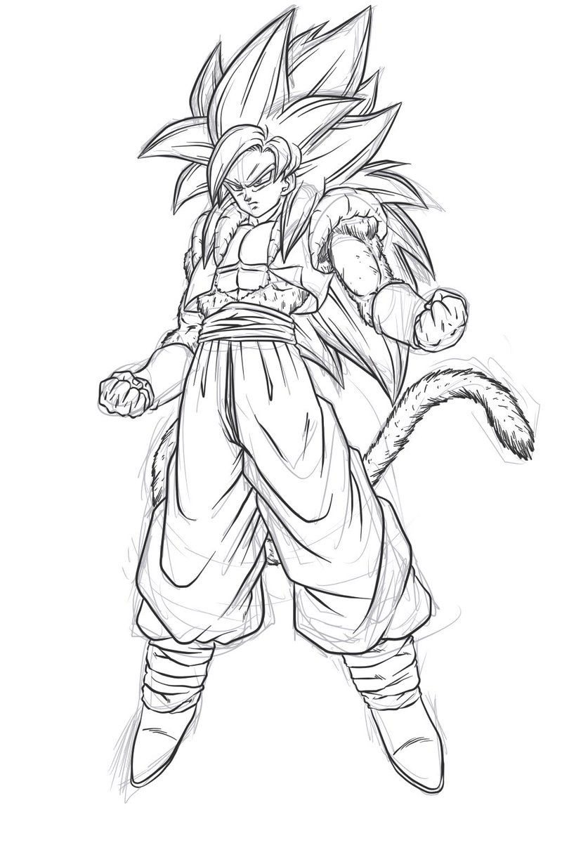 神速の鷹 在 Twitter 上 ドラゴンボールイラスト ゴジータ4 ペン入れまで 今回はゴジータ4 画像アップしてみたけどまだまだ描き忘れてるところあった さてどこでしょう 答えは完成とともに Dragonballart Dragonball ドラゴンボール ゴジータ4 神速