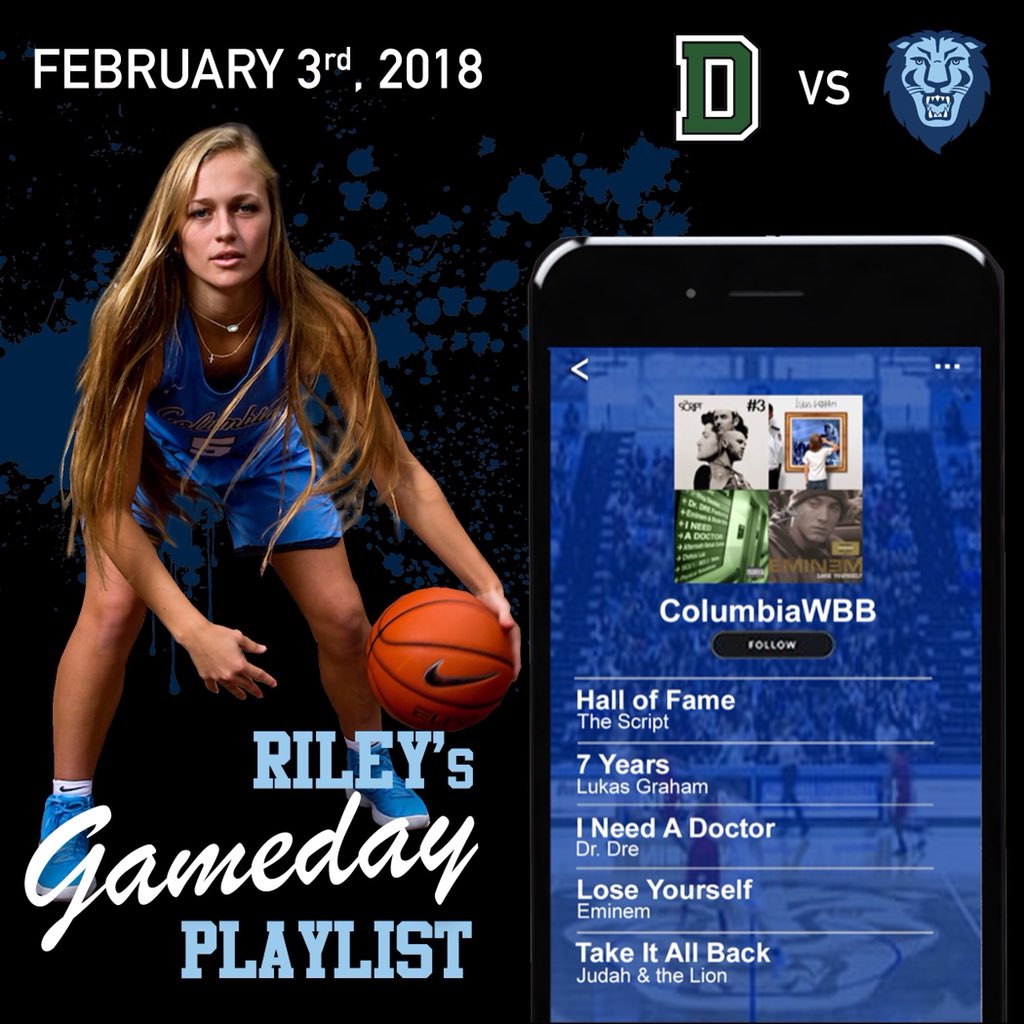 CULionsWBB's tweet photo. Wherever you are right now, put your headphones in and make sure to get your mind right for this game! 😝💙 Shoutout to @rileyycaseyy for her pump up playlist! #CUBeats🎧 https://t.co/PCNQGEoI3p