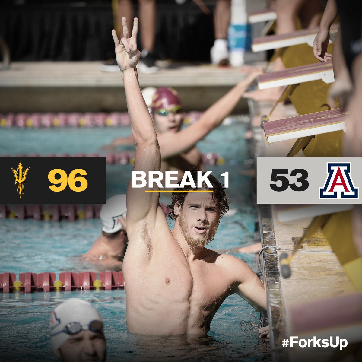 Both men and women have the lead over the Cats through the first break 😈 #NoPity