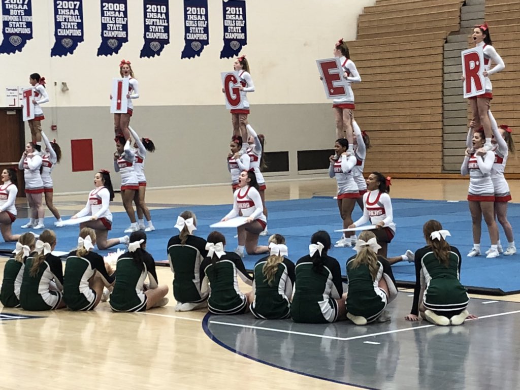 FHS Cheerleaders performing at HSE Showcase