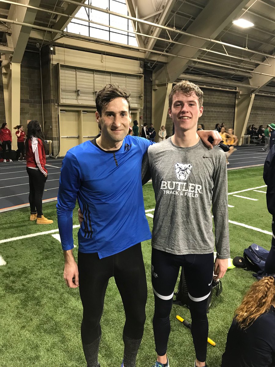 butlerXCTF's tweet image. Alum Tom Anderson 3rd (8:03.44) Barry Keane 4th (8:04.50) in the elite 3000 at Notre Dame! Lifetime Bests! #Bulldogs