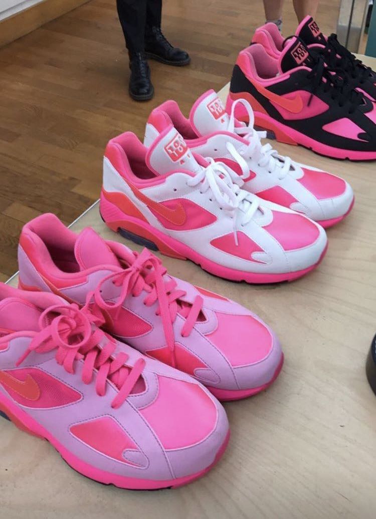 comme des garcons nike pink