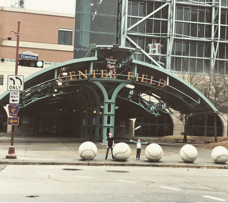 thecozbybunch's tweet photo. Took the kids on a field trip this morning to find my parents Commemorative Astros Brick we had made ⚾️ #champs #centerfield #sec45  @AylorDebbie @astros @JoseAltuve27 @GeorgeSpringer @JustinVerlander https://t.co/RWAhqrfkQK