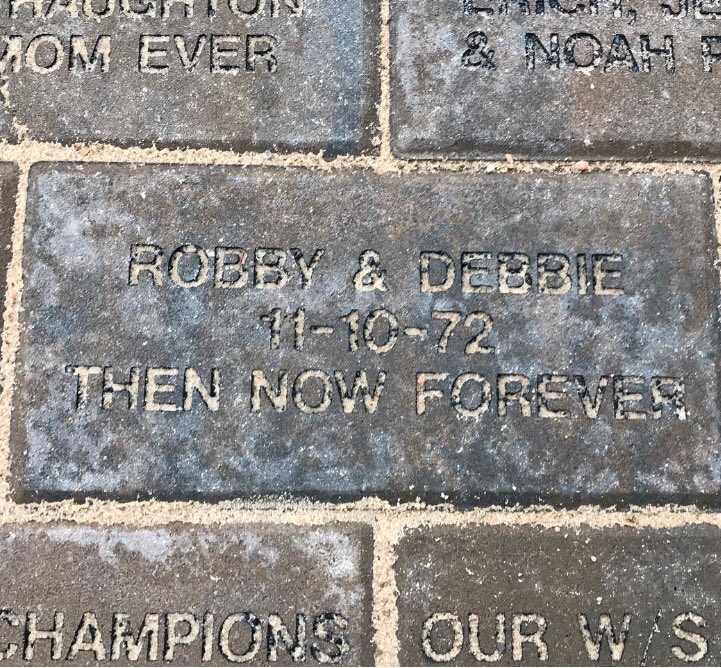 thecozbybunch's tweet photo. Took the kids on a field trip this morning to find my parents Commemorative Astros Brick we had made ⚾️ #champs #centerfield #sec45  @AylorDebbie @astros @JoseAltuve27 @GeorgeSpringer @JustinVerlander https://t.co/RWAhqrfkQK