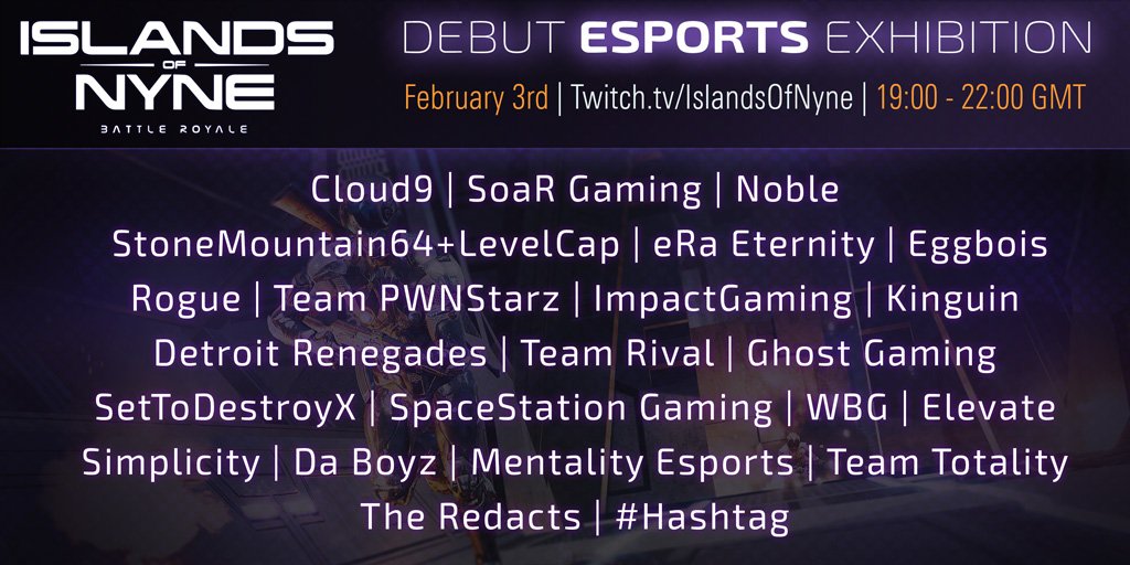 IslandsofNyneEU's tweet image. 20+ Esports teams, content creators, first person only Battle Royale, Duos format, the amazing casting team of @squigglepoof and @TheJabroniMac on the mic for @MainlineEsports, live starting at 2PM Eastern.

twitch.tv/islandsofnyne

(This time with twitter dimension graphics!)