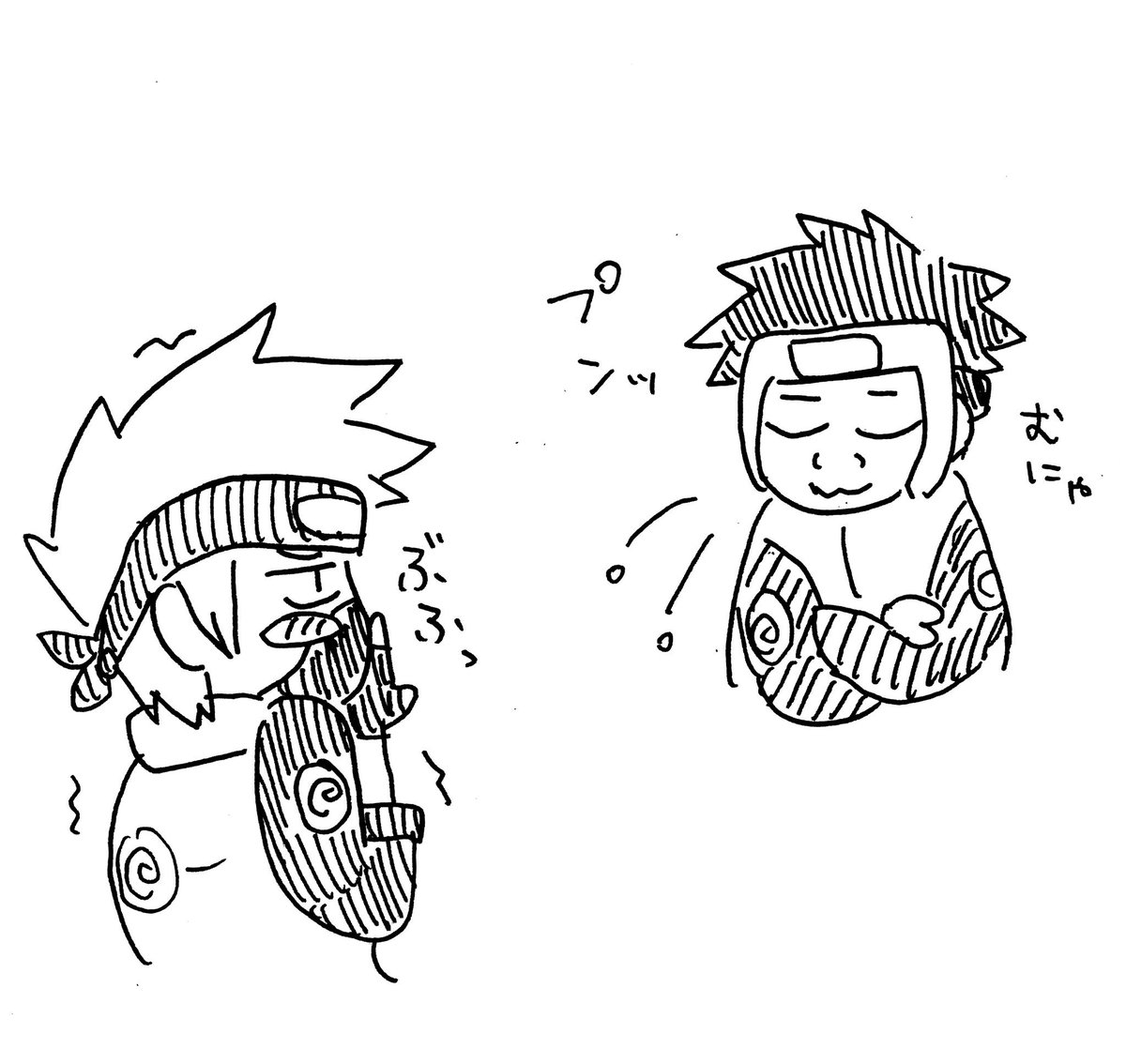 mohe_moheko's tweet photo. 寝てるすきに鼻に豆を詰められる後輩(節分テンカカ) https://t.co/huN2ID8p8E