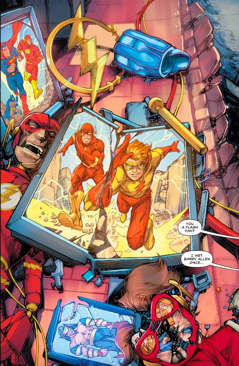 DCOfficial's tweet photo. Looking in on old exes is always awkward, especially when they used to be a villain hell-bent on destroying you. What’s your review of the #FlashWar prelude in THE FLASH ANNUAL #1? https://t.co/d9T5NKRfGt