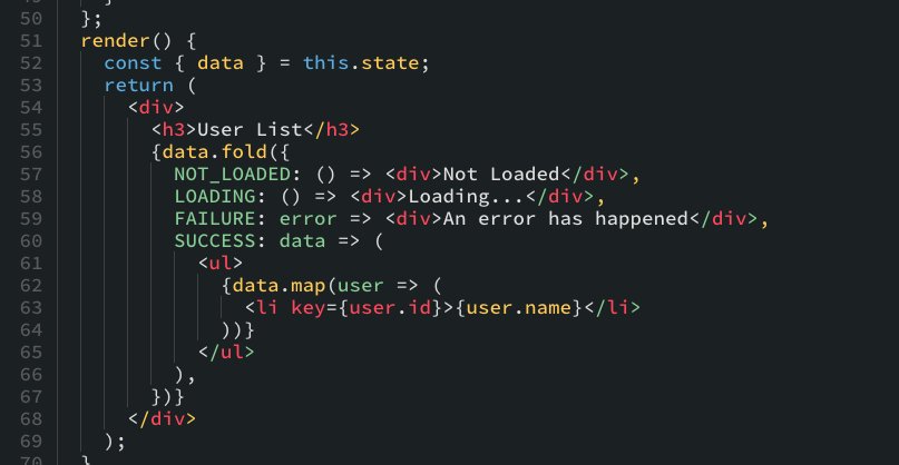 sharifsbeat's tweet photo. Make impossible views impossible with a couple lines of JavaScript. 
Fold the data to always represent the correct state when rendering data inside the UI. Simple but powerful implementation. 
https://t.co/ko7s4bwF7C https://t.co/q6YLXrUbo2