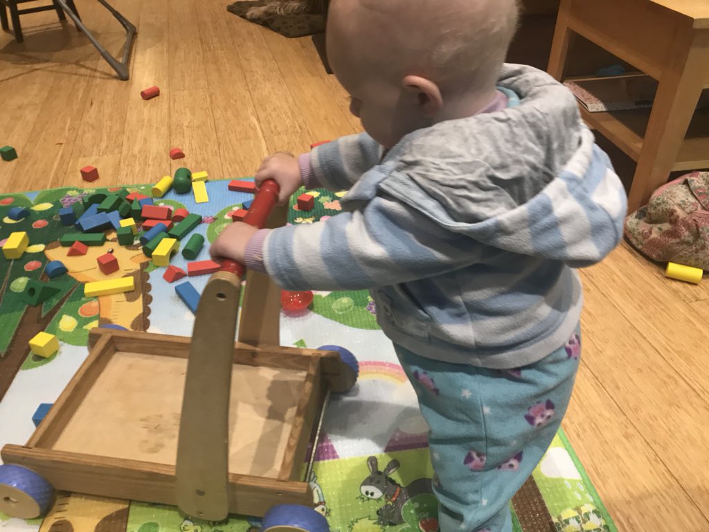 When your 8mo thinks he can walk #babiesdontkeep