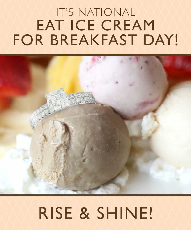daysjewelers's tweet photo. Count us in!!! 🍦☀️💍 #nationaleaticecreamforbreakfast #diamondsforbreakfast #shineallday https://t.co/Y8Rldj79QS