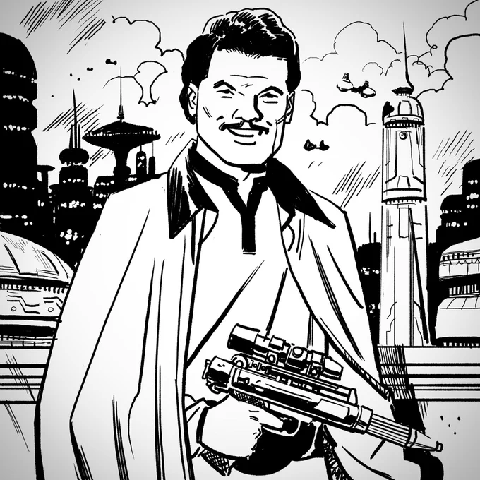 How you doing you old pirates? #lando #StarWars #digital #sketch #art 