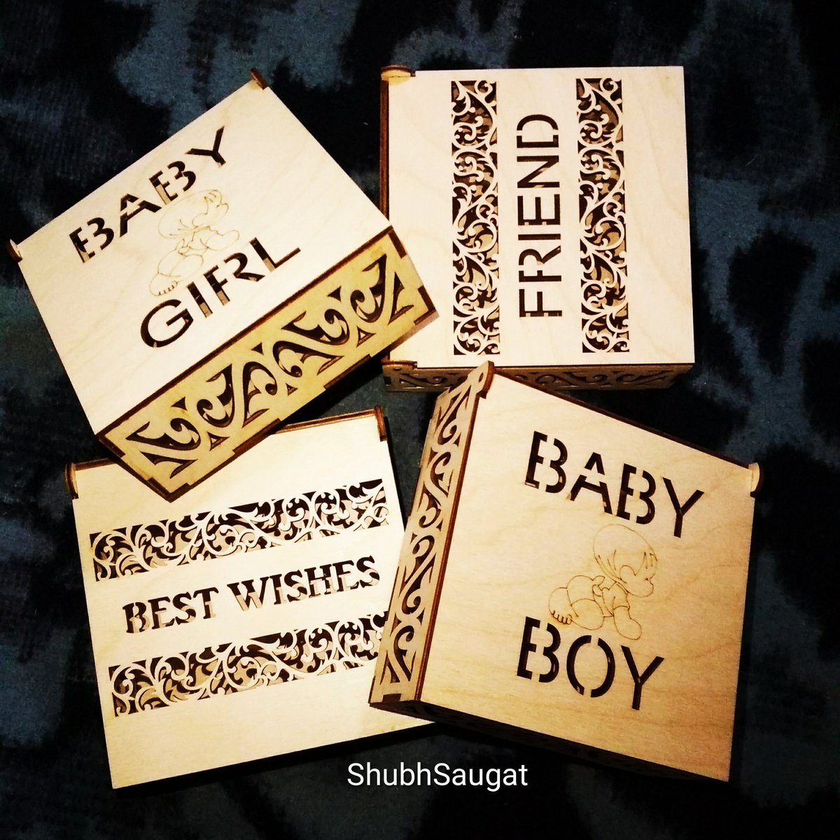 ShubhSaugat's tweet photo. Very sharp laser cut boxes in customized sizes for every type of gift packing like #chocolates , #sweets , #ladoos #bangles #ring #jwellery etc. Call today for bulk order and visit https://t.co/Ovh3AJEXz8 for more designs.
#Woddenboxes #lasercutboxes #giftbox #lasercutbox https://t.co/WYzlfewHIJ