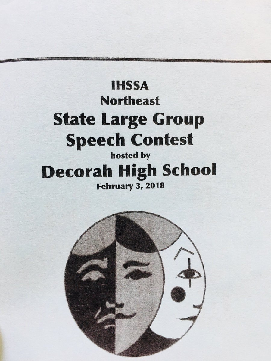 MrHiemstra's tweet photo. State speech today! Group Improv coming up with this crew! @TedIhns @Crestwood_HS #HSflashbacks #2020HowardWinn #iowa #speech #crestwood #improv https://t.co/4wO4x9eaT8