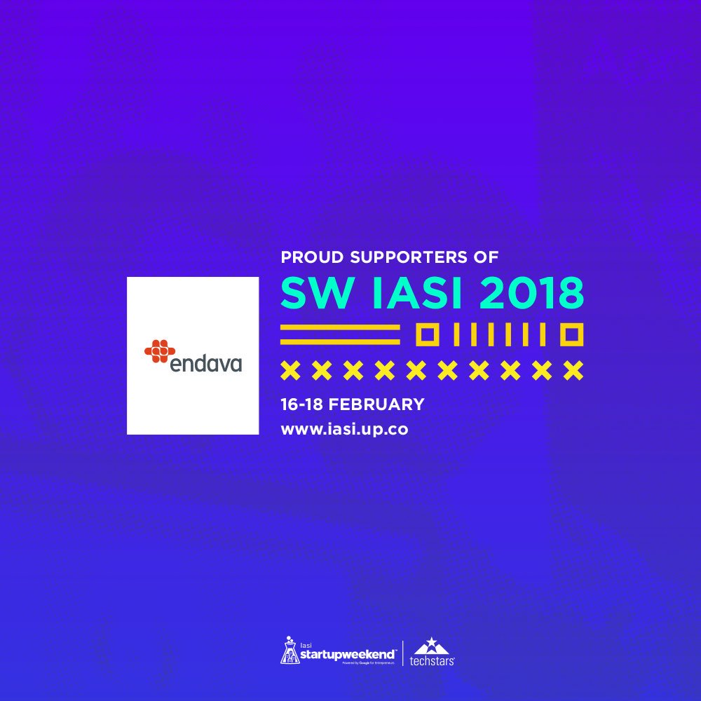SWIasi's tweet photo. Let's thank our sponsors at @endava for all their support this edition. Startup Weekend Iași 2018 will be held in the new Endava office (building E5 - ground level, Palat Street, Palas complex). 
See you there!

Don't forget to register: https://t.co/8POfFfopBf https://t.co/9WjbMno9MM