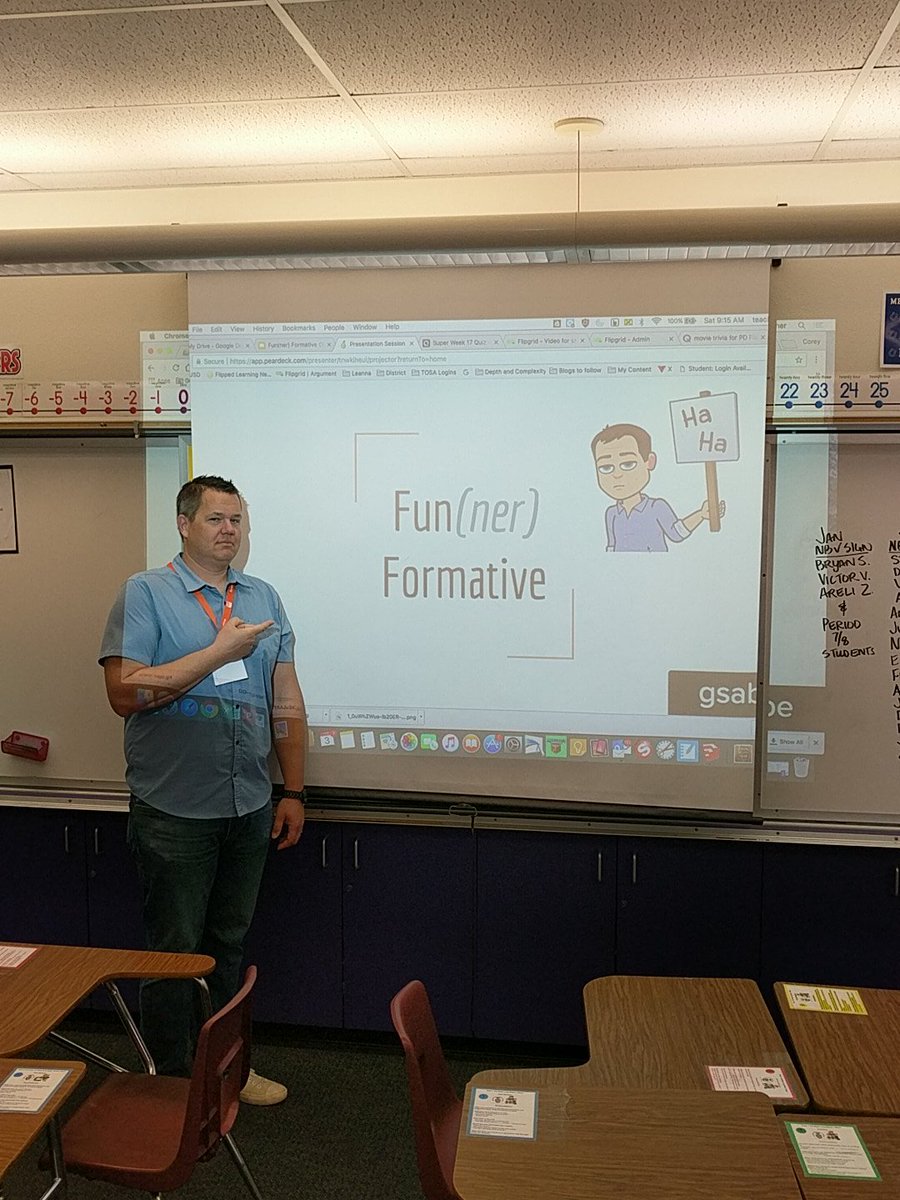 Getting ready for a Fun(ner) preso at #occue18 #techfest2018 w/ @ggtechtosa #hesexcited #ipromise #ggusdtech <a href="/GgusdEdTech/">GGUSD Ed Tech</a>
