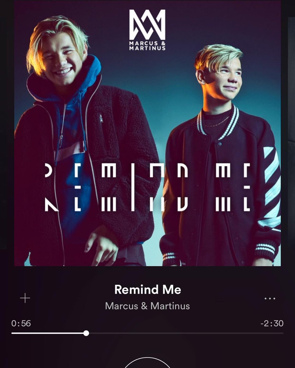 MarcusMartinus_'s tweet photo. Good morning! Listening to “Remind Me” right now, are you doing the same? Link in bio😍🙌🏼 #marcusandmartinus https://t.co/5KlufpEPp3