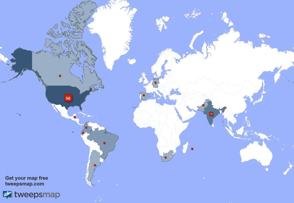 GabyBorgesClub3's tweet photo. My followers are in USA(47%), India(14%) Get your free map https://t.co/nh4zEJWvZu https://t.co/BcTrlLPaxN