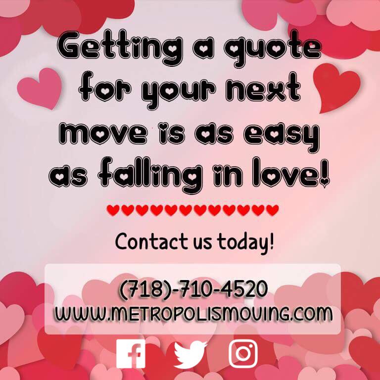 metropolismoves's tweet photo. Hundreds of customers have already fallen in love with our service! π #valentines #MetropolisMoving #Theboroughs #NYC #NYCLife #Findingapartments #Brookyln #Queens #StatenIsland #Manhattan #theBronx #5StarCompany #Booknow #freequoteonline #brooklynmovers #movers #moversnyc https://t.co/4H8iOIbvL3