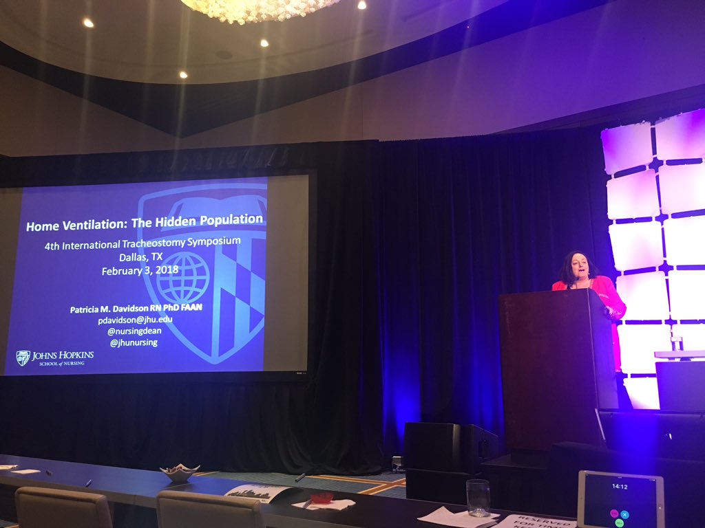 global_gtc's tweet photo. "Home Ventilation: The Hidden Population" with Dr. Patricia Davidson #TrachCare #TrachHomeCare #4thITS https://t.co/wQosE7lq0G