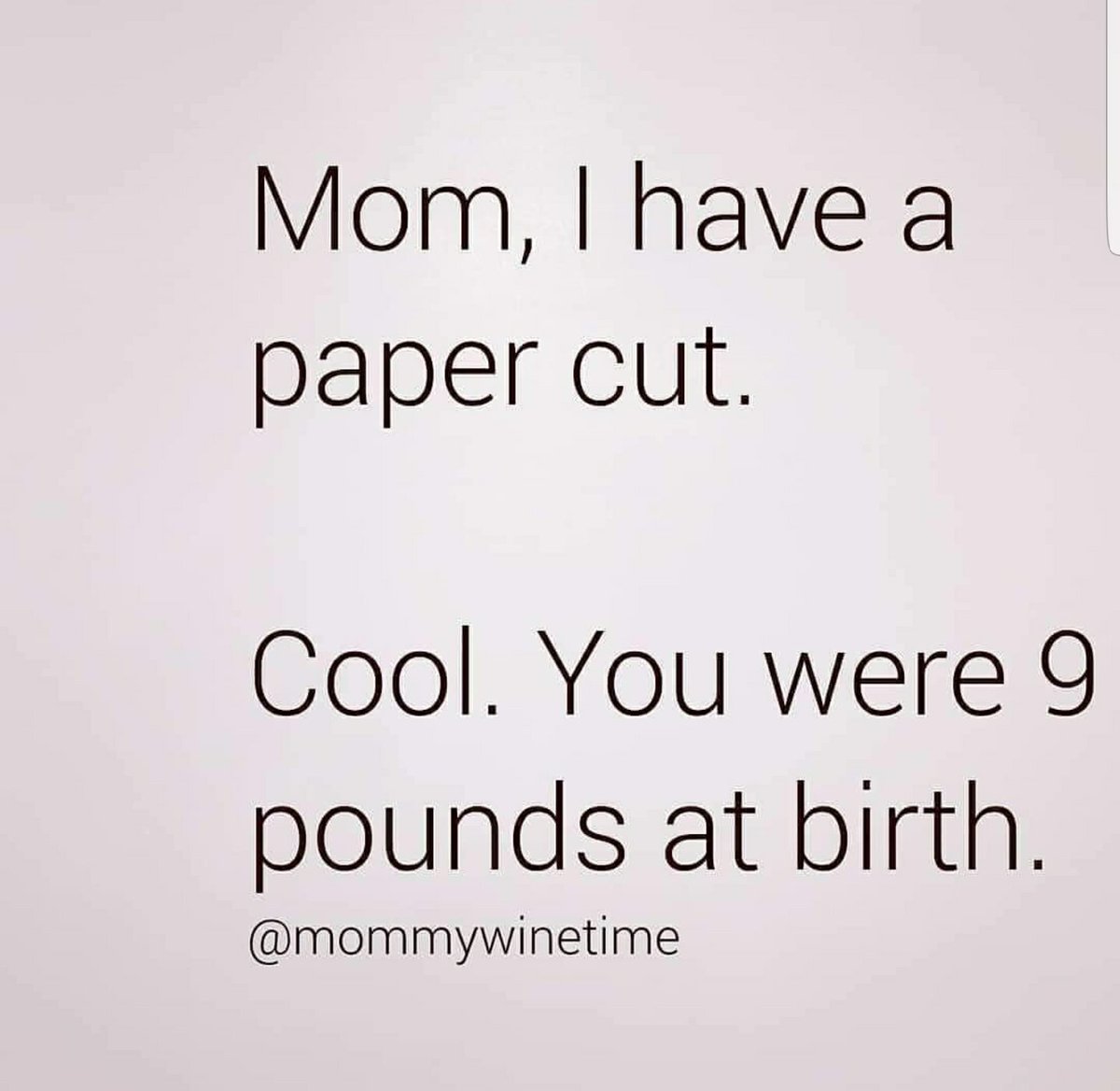 KrisHeinz's tweet photo. Now THIS is funny! 😂
#MomLife #NoWhining #DontBeASissy https://t.co/lI7ufFzyLP