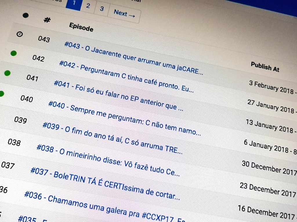 PodCpodcast's tweet photo. Alô galera!!! O EP043 já tá programado pra ir ao ar. O de hoje está imperdível. Quem chuta o horário aí? 😎 https://t.co/8ambQ6V3hg
