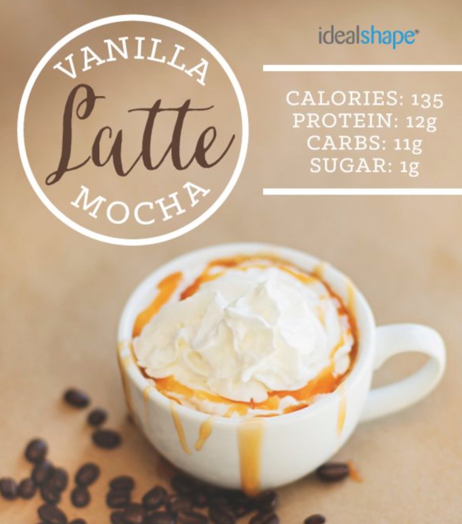 IdealShape's tweet photo. Vanilla Latte Mocha Protein Shake
Recipe:
1 c unsweetened almond milk
1/2 scoop Vanilla Shake 👉https://t.co/2fI4wLYST5
1/2 scoop Mocha Shake 
2 T. sugar free Torani caramel flavoring
Heat milk, stir in Shake mix &amp; caramel flavoring, and blend https://t.co/hKW39X4xP6