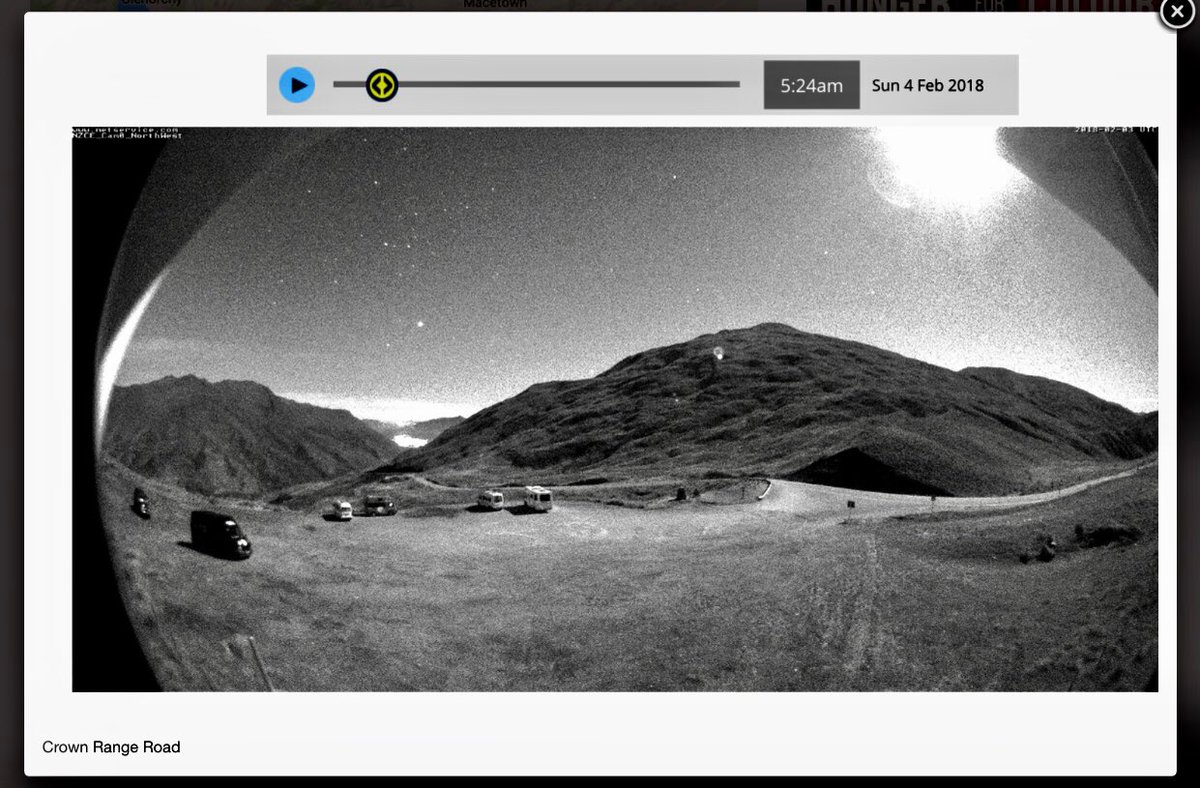 5:24am Sun 4 Feb 2018 ✨How many people spent the night stargazing at the Crown Range summit last night? Still no toilet at the carpark. Let's keep a wee tally of vehicles freedom camping:
3 Feb 2018 - 8 vehicles
4 Feb 2018 - 6 vehicles

#savethecrownrange #crownrangeNEEDSatoilet