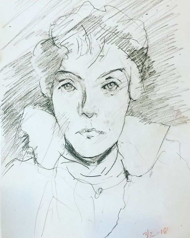 Lone71's tweet photo. Quick #study #copy of #masterdrawing #sargent #pastelpencil in #sketchbook #drawing #art #contemporaryart #artist #copenhagen https://t.co/npxOOHriVI https://t.co/fwn9TD32vQ