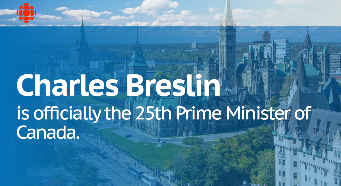 cbcpolitics_rbx's tweet photo. ✅ @FighterAceRBX is officially the 25th Prime Minister of Canada. https://t.co/FgXr6couoH