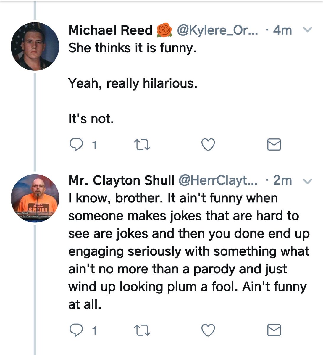 HerrClaytonShul's tweet photo. I'm sorry, brother. Was it something that I said? #StillNotPerfect https://t.co/okW3nNkh1d