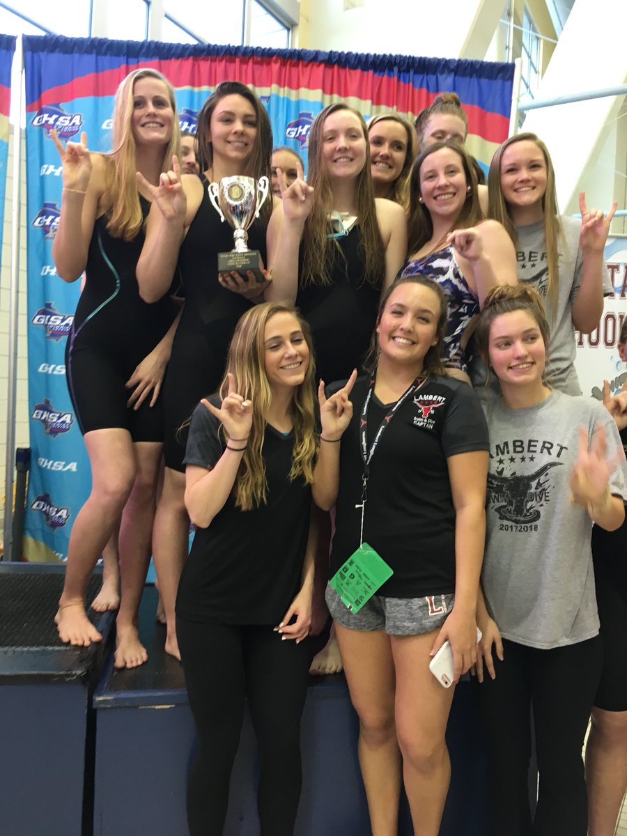 BrianPaglia's tweet photo. .@LambertSwimTeam girls finish second in Class 7A at the GHSA Swim &amp; Dive Championships. https://t.co/NJ3uHY36AM