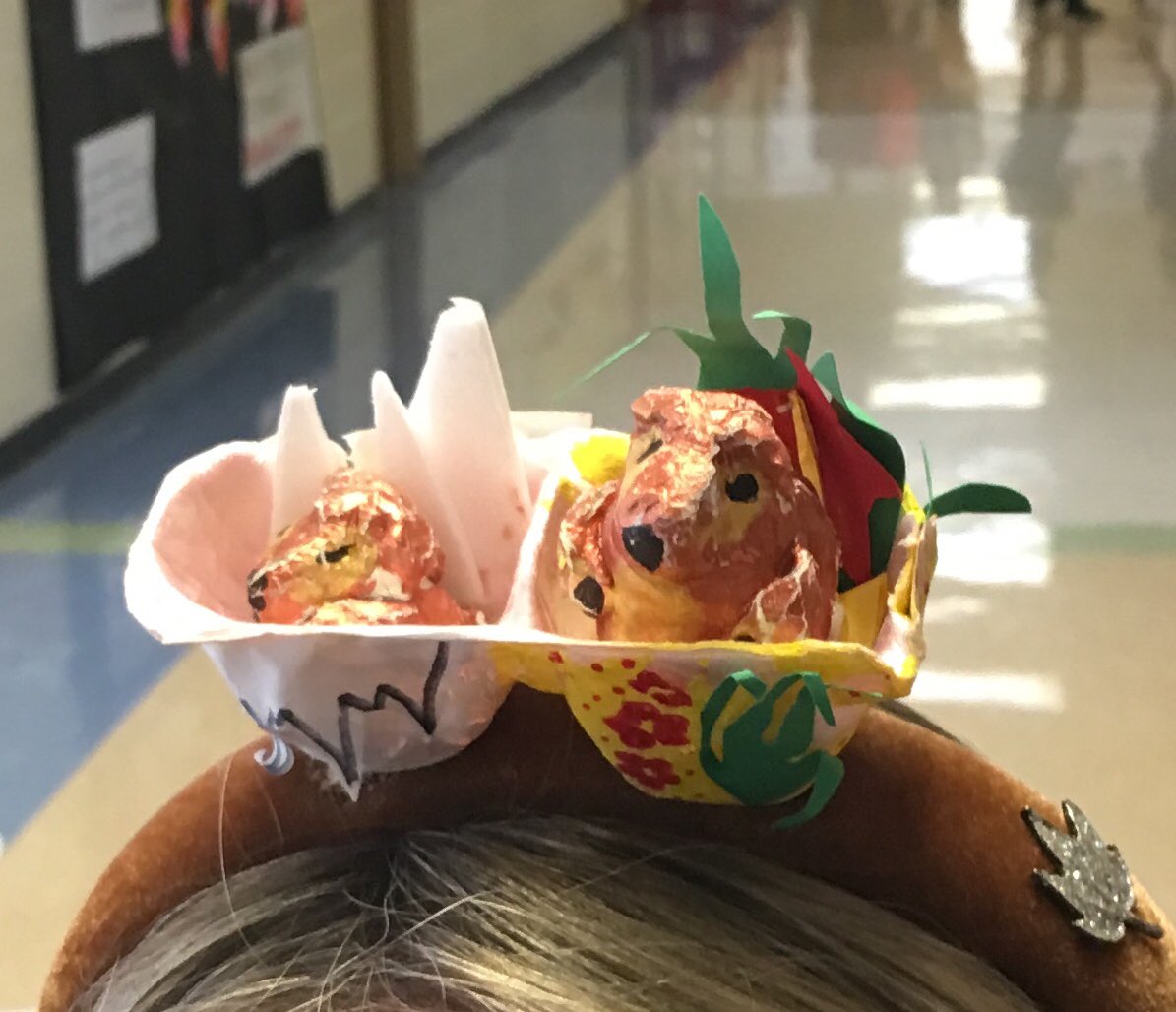 GA_Baer's tweet photo. Even on lesser holidays our Ms. Hall knows how to dress to celebrate the #RCSPanthers way! #spreadingcheer #GroundhogDay @CLCRidgeview @opieblackwell https://t.co/BChywTcZKA