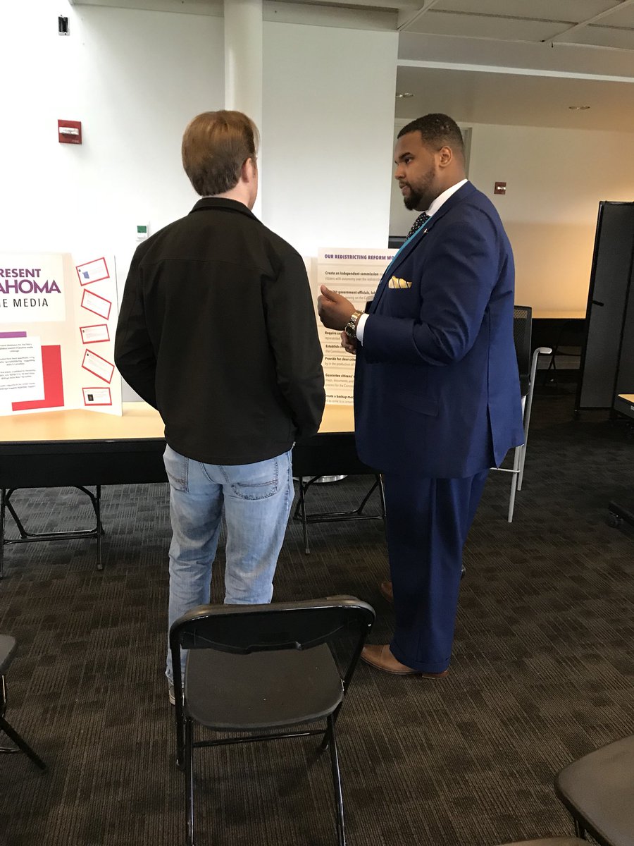 RepresentOK's tweet image. We’re here in NOLA educating folks on our mission at the Unrig the System Summit Democracy Fair! #UnrigTheSystem #EndGerrymanderingInOK