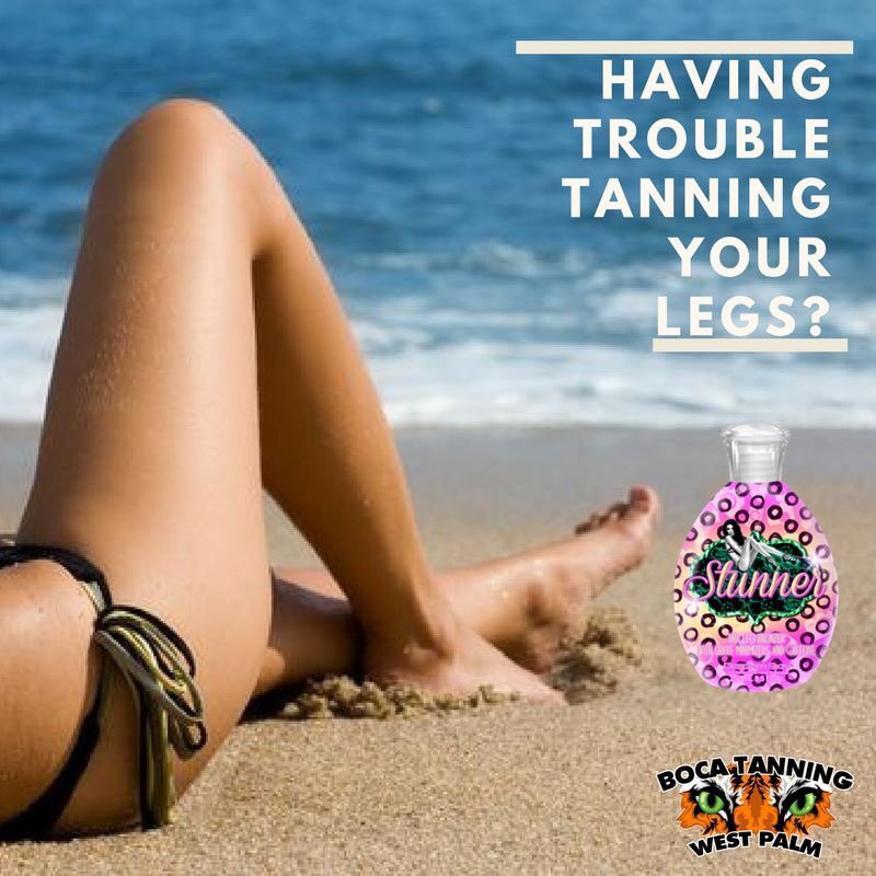 Having trouble getting your legs as dark as you'd like them? We have the answer; STUNNER Leg Bronzer!! 
-Instant Bronzers + DHA allow for short and long term color, for perfect, rich results that will last.