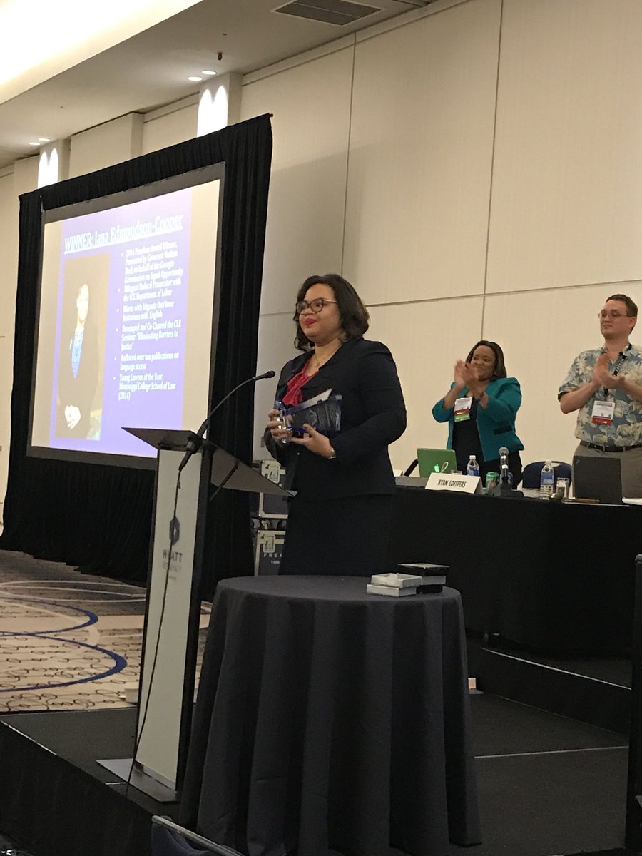 fmh_esq's tweet photo. #YLDAssembly Congratulations, Jana Edmondson-Cooper, Wm. Reece Smith Jr. National Outstanding Young Lawyer Award Recipient https://t.co/WJl1b27UU2