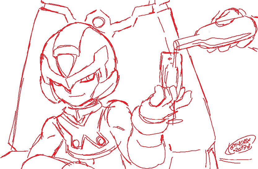 MS Paint Sketch : Omega, Copy X, Over-1
#Megaman #MegaMan30 