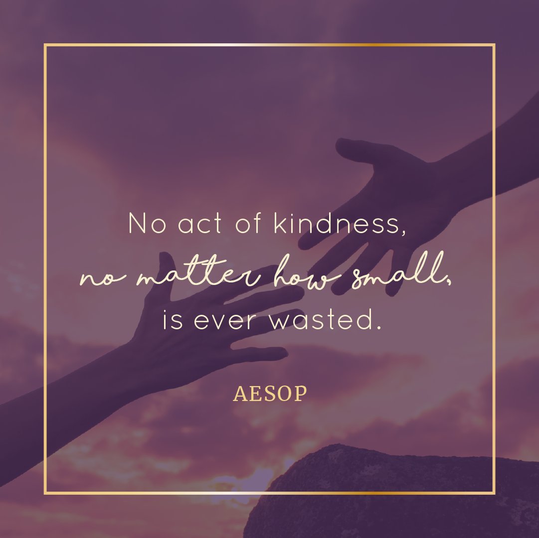 Miel_Music's tweet photo. "No act of kindness, no matter how small, is ever wasted."
- Aesop

#14DaysofCompassion 

#SelfCompassion #Compassion #Kindness #HealTheWorld #Aesop https://t.co/8Bh2hPDQep