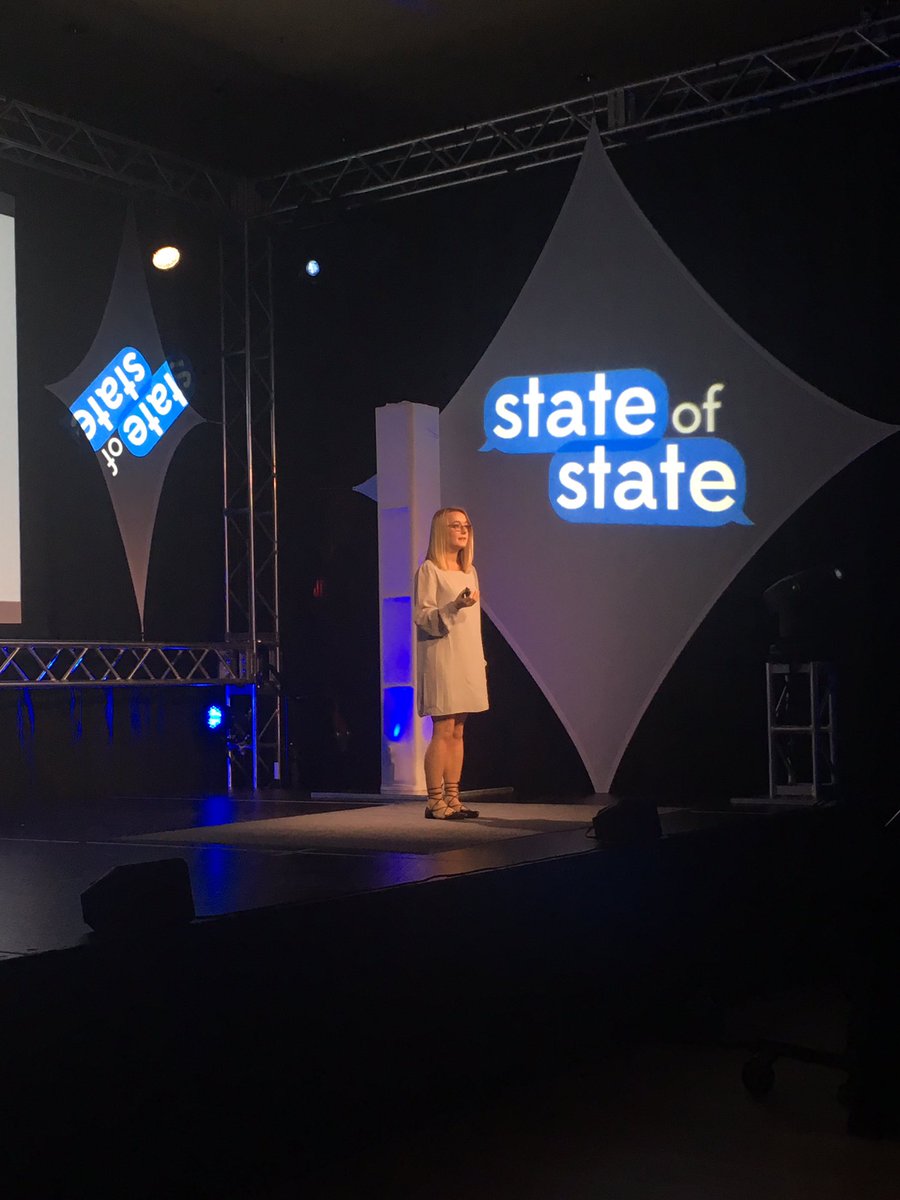 PSUStateOfState's tweet photo. Our FINAL SPEAKER of this set & of the day! Samantha Geisinger, Executive Director of The Association of Big Ten Students, discusses mental health vs. mental illnesses, as well as her own personal story & growth. #StateofState2018 https://t.co/O2vtTiv6kT