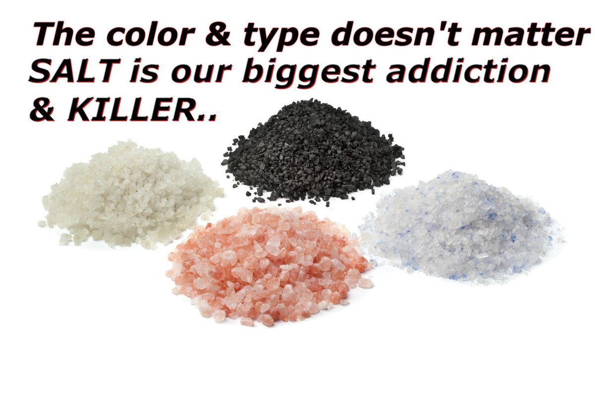 RogerBezanis's tweet photo. ALL TYPES OF SALTS
DO THE FOLLOWING
They whiten your hair.
Why?
They are so toxic, they
shock the immune system to the point of hair loss and color loss.
Not to mention invisible
tumors taking root and
growing unabated in the body.
#wakeupandthink
#saltisnotfood
#saltistoxic https://t.co/cTpDAXEJed