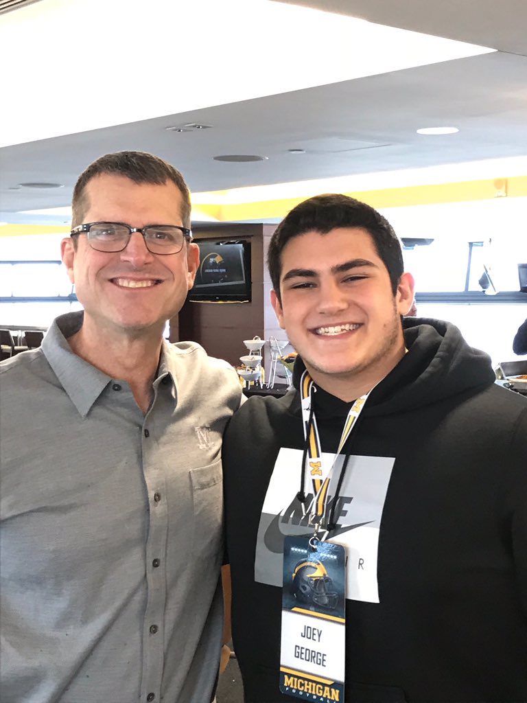 joey_george50's tweet photo. Extremely excited and honored to announce that I will be continuing my academic and athletic career at The University of Michigan! GO BLUE〽️ https://t.co/aLT2MHJT5r